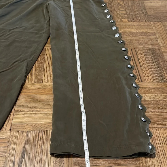 Zara Army Green Embellished Pants - Picture 11 of 13